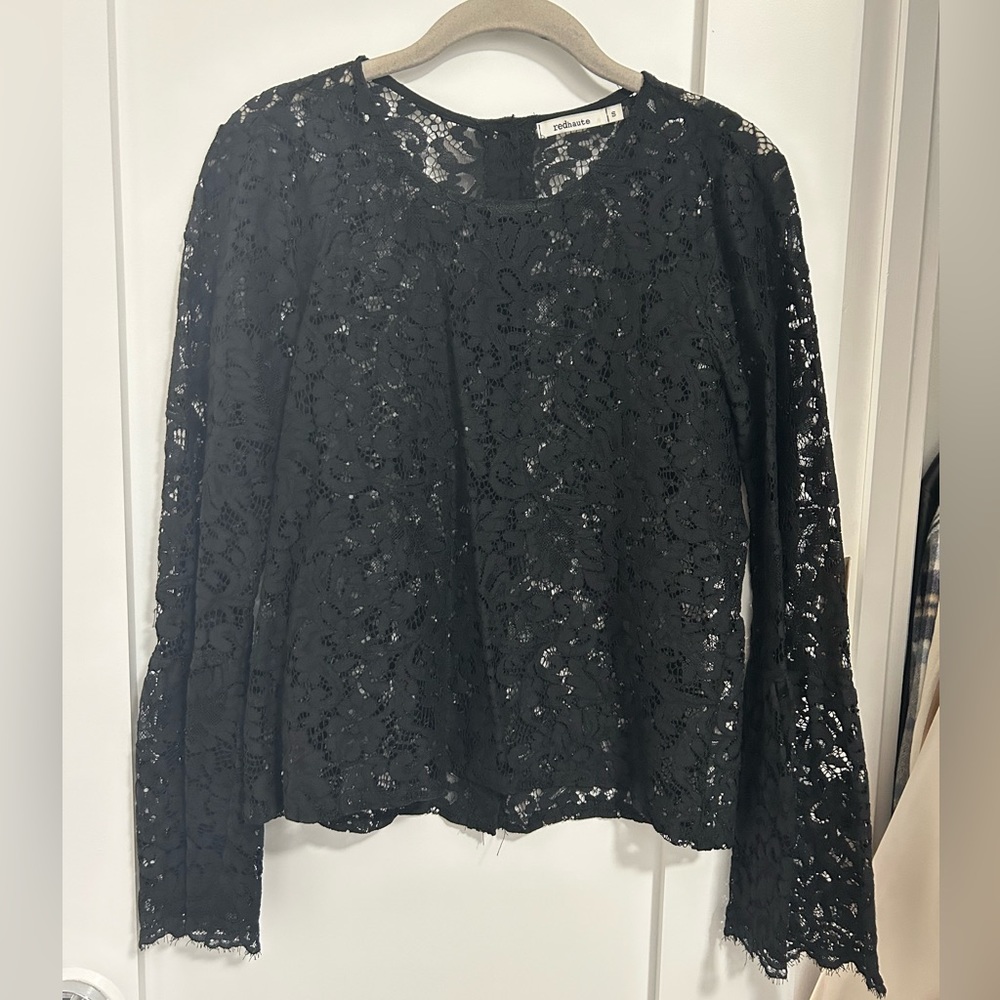 Red haute Lace Blouse